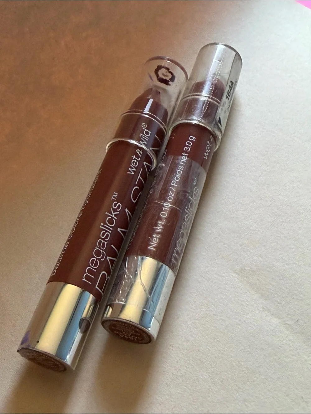 2 Wet N Wild MegaSlicks Lip Balm Stain 164A CAFFEINE FIX, lot of 2